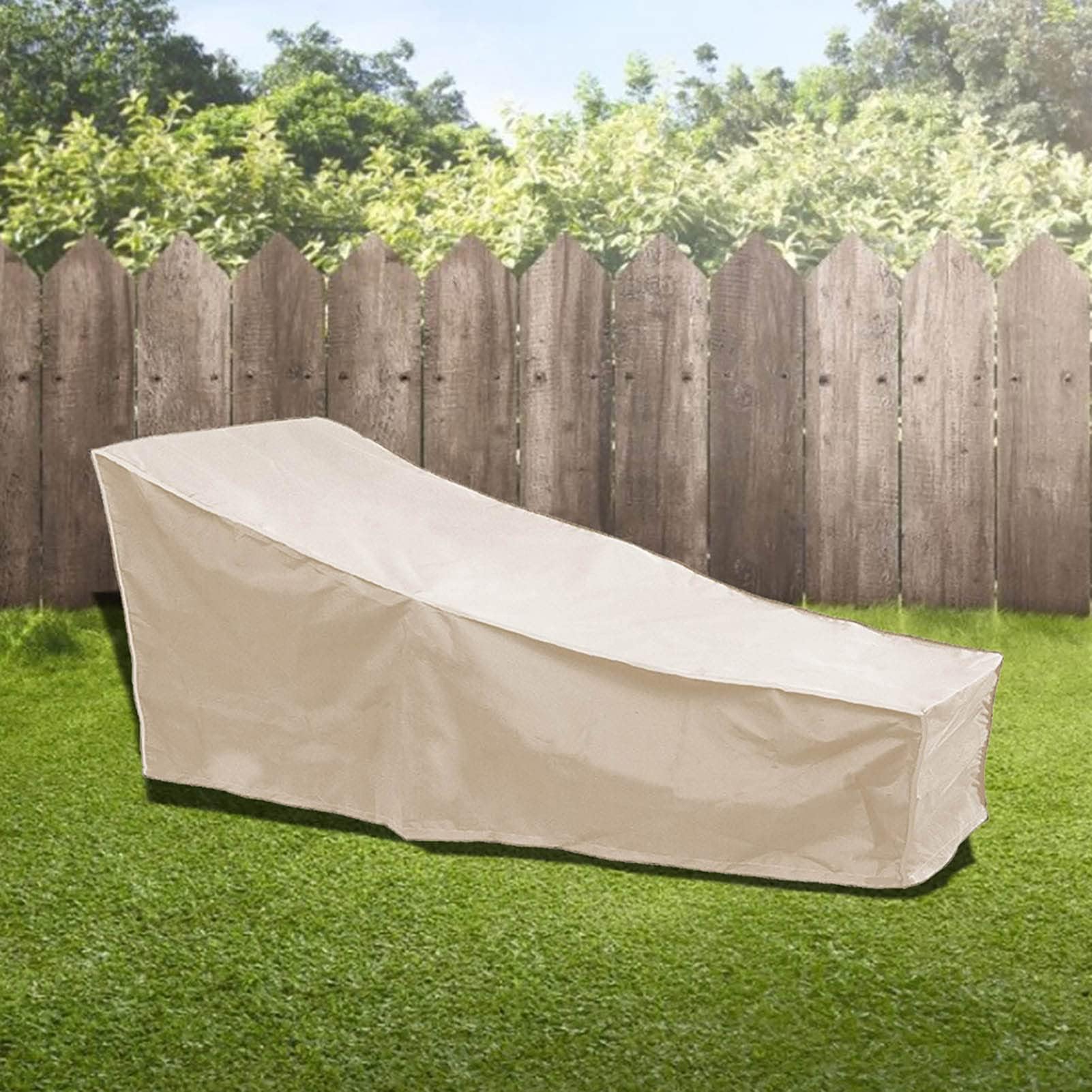 Hapivida Copertura Chaise Longue 208cm Beige 2 Pezzi