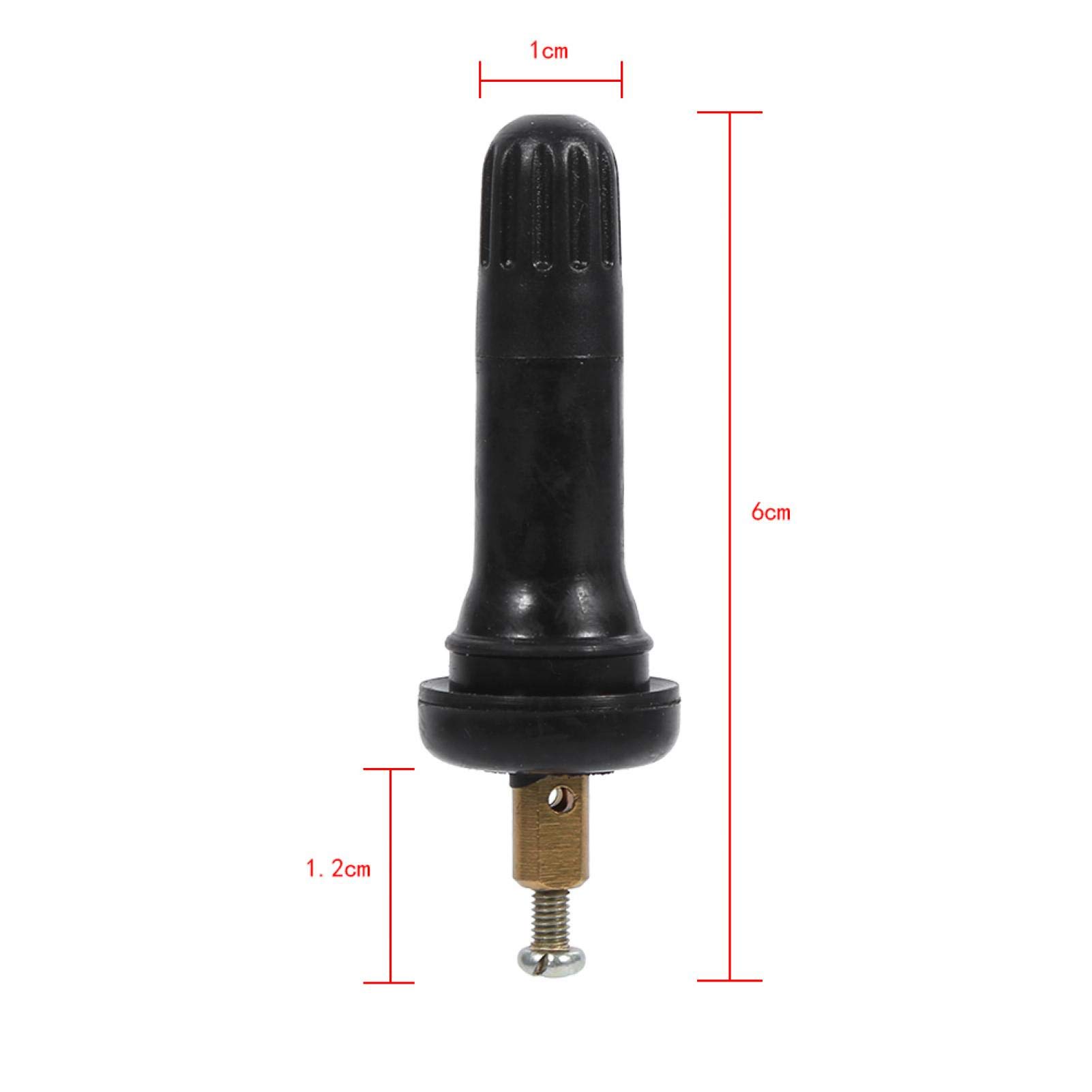 Kuuleyn steli valvola TPMS gomma neri 4 pezzi 60 mm