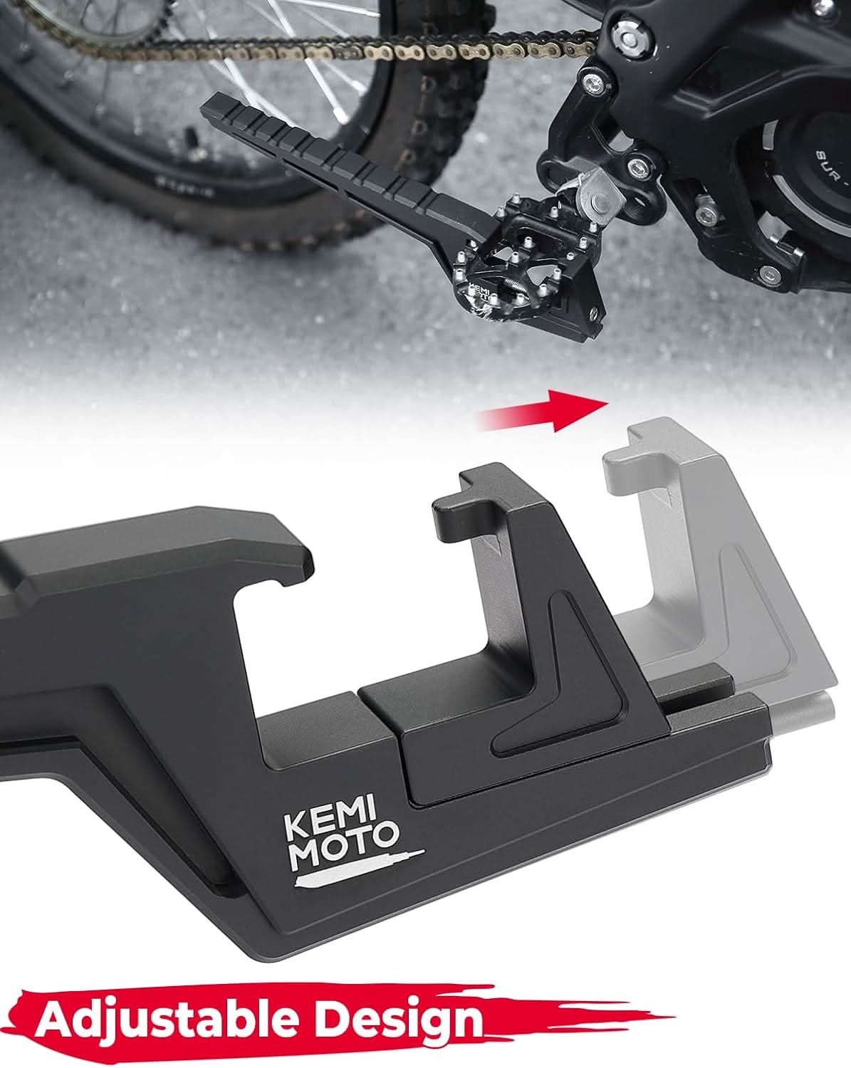 KEMIMOTO pedane passeggero universali alluminio CNC