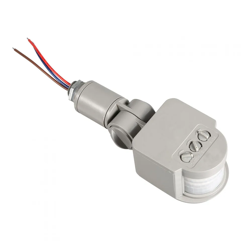 Kuuleyn Interruttore Sensore Movimento PIR 180° Grigio