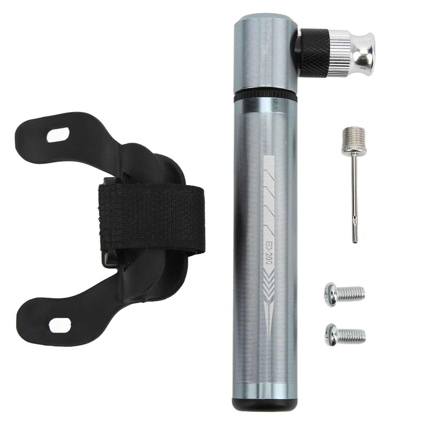 Hapivida Mini pompa bici 120 PSI argento portatile