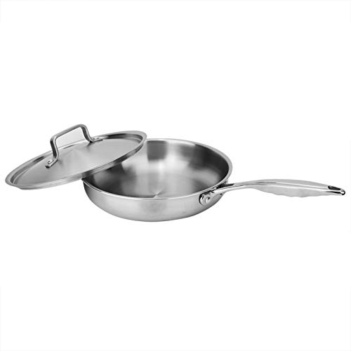 Kuuleyn Padella Acciaio Inox 24 cm 3 Strati con Coperchio