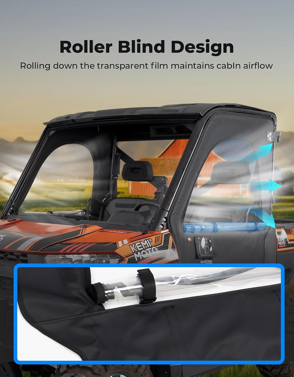 Kemimoto Ranger 1000 Porte Complete Telaio Acciaio UTV