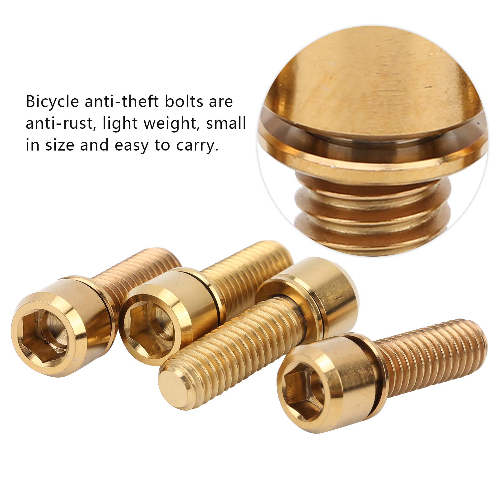 Kuuleyn bulloni stelo bici M6x18 titanio 4 pezzi