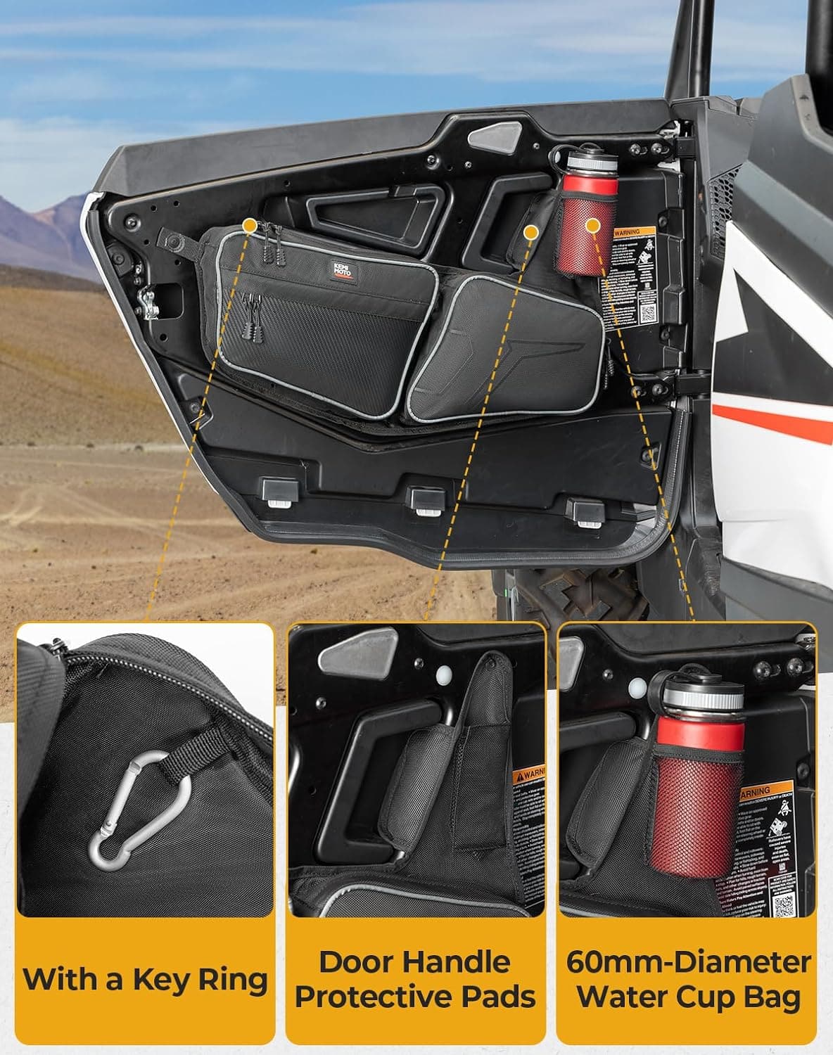 KEMIMOTO RZR XP 1000 2024-2025 borse porta anteriori 1680D