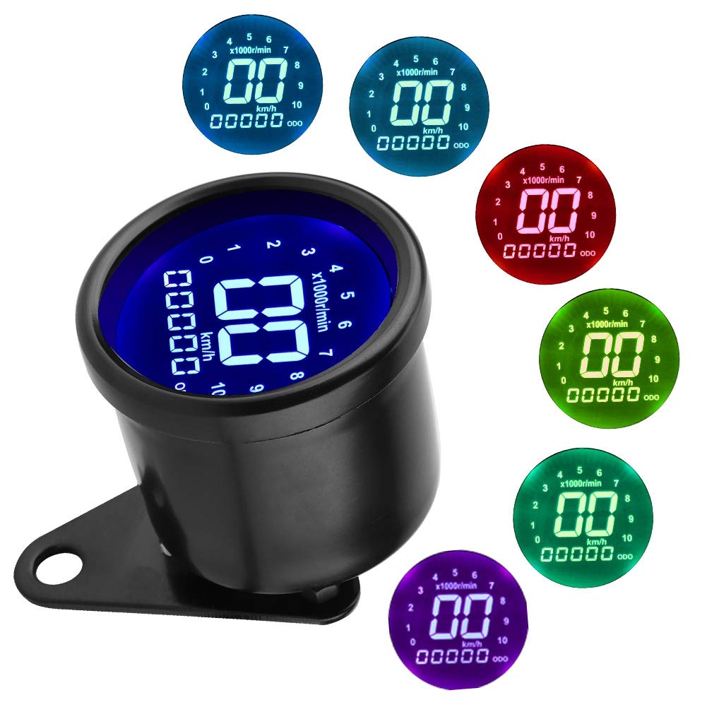 Kuuleyn Contagiri Moto LCD 12V Tachimetro Universale