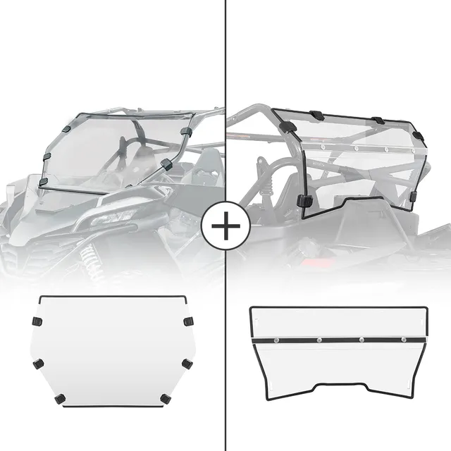 Kemimoto ZForce 950 parabrezza anteriore posteriore set