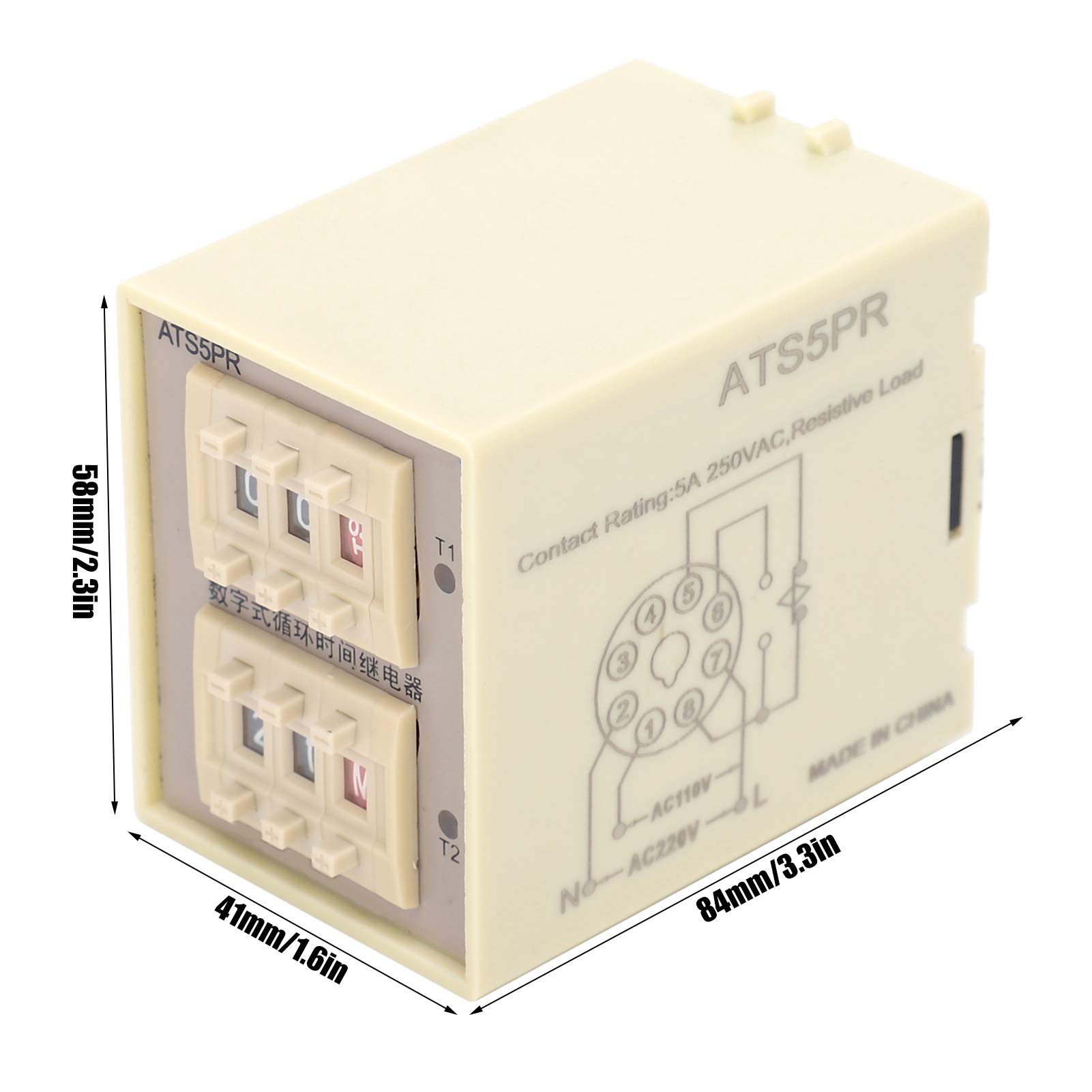 Kuuleyn Relè temporizzatore digitale DC12V 6 tempi
