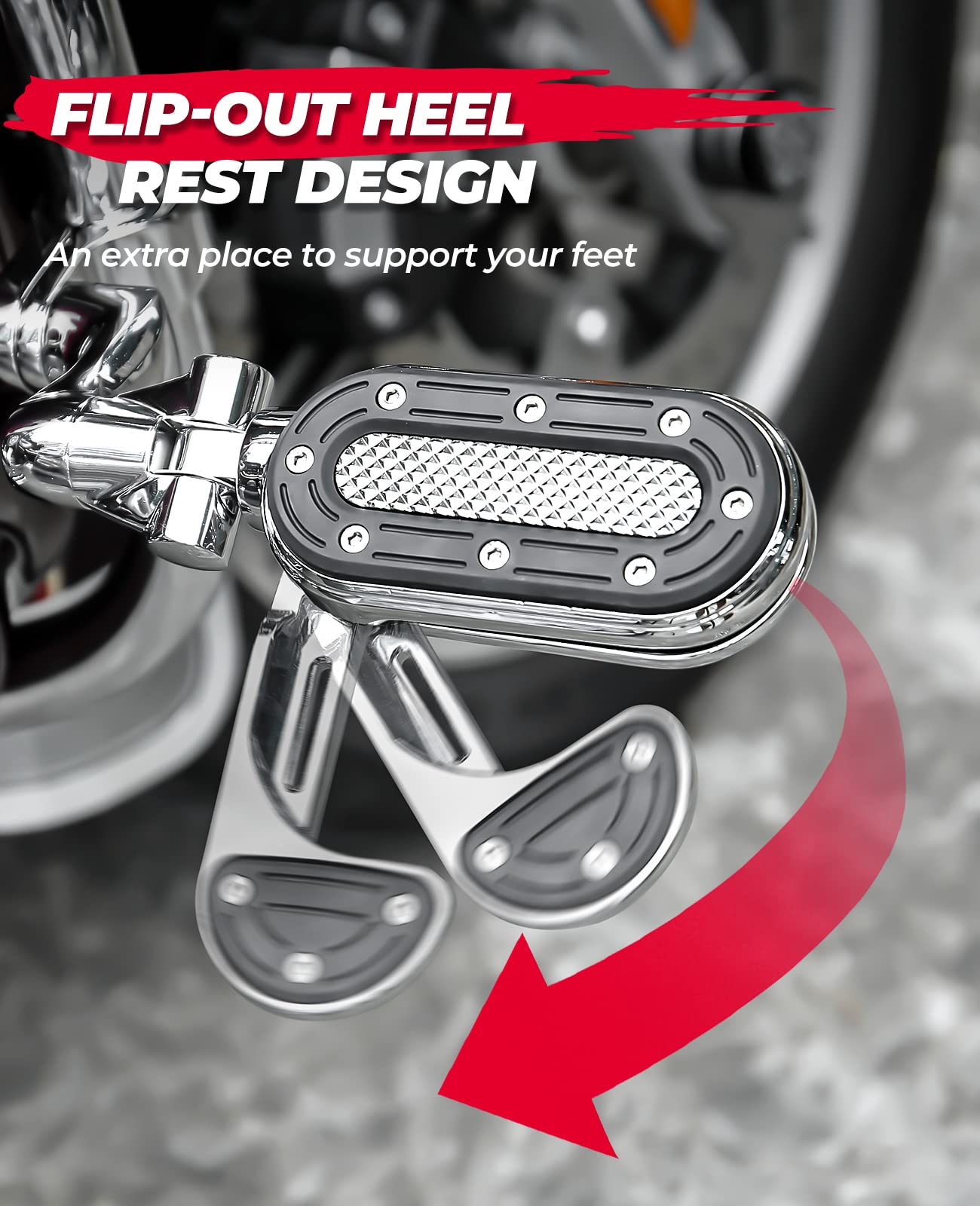 Kemimoto F1802-01803CH pedane moto regolabili paramotore 32 mm coppia