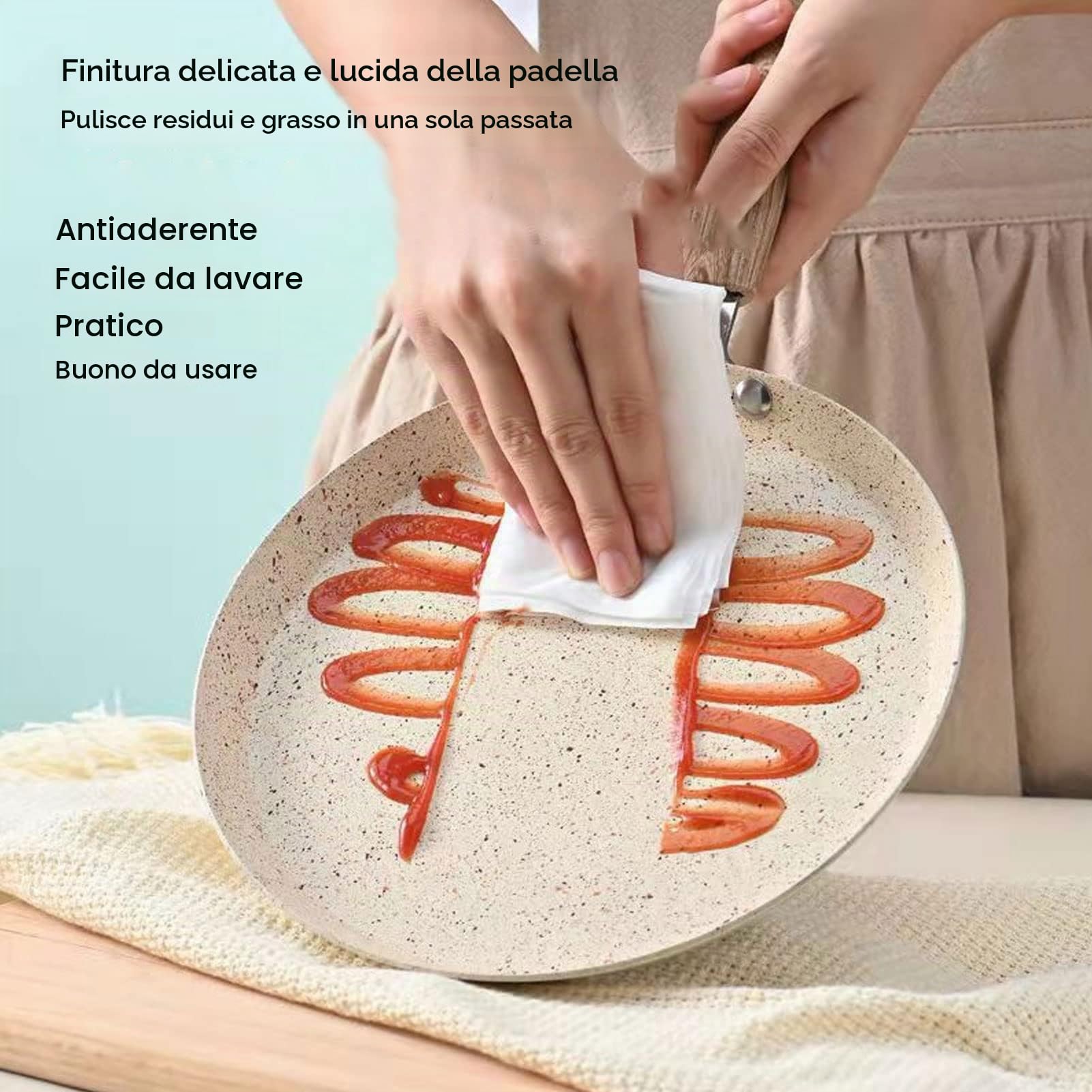Kuuleyn padella crepes antiaderente 18cm alluminio