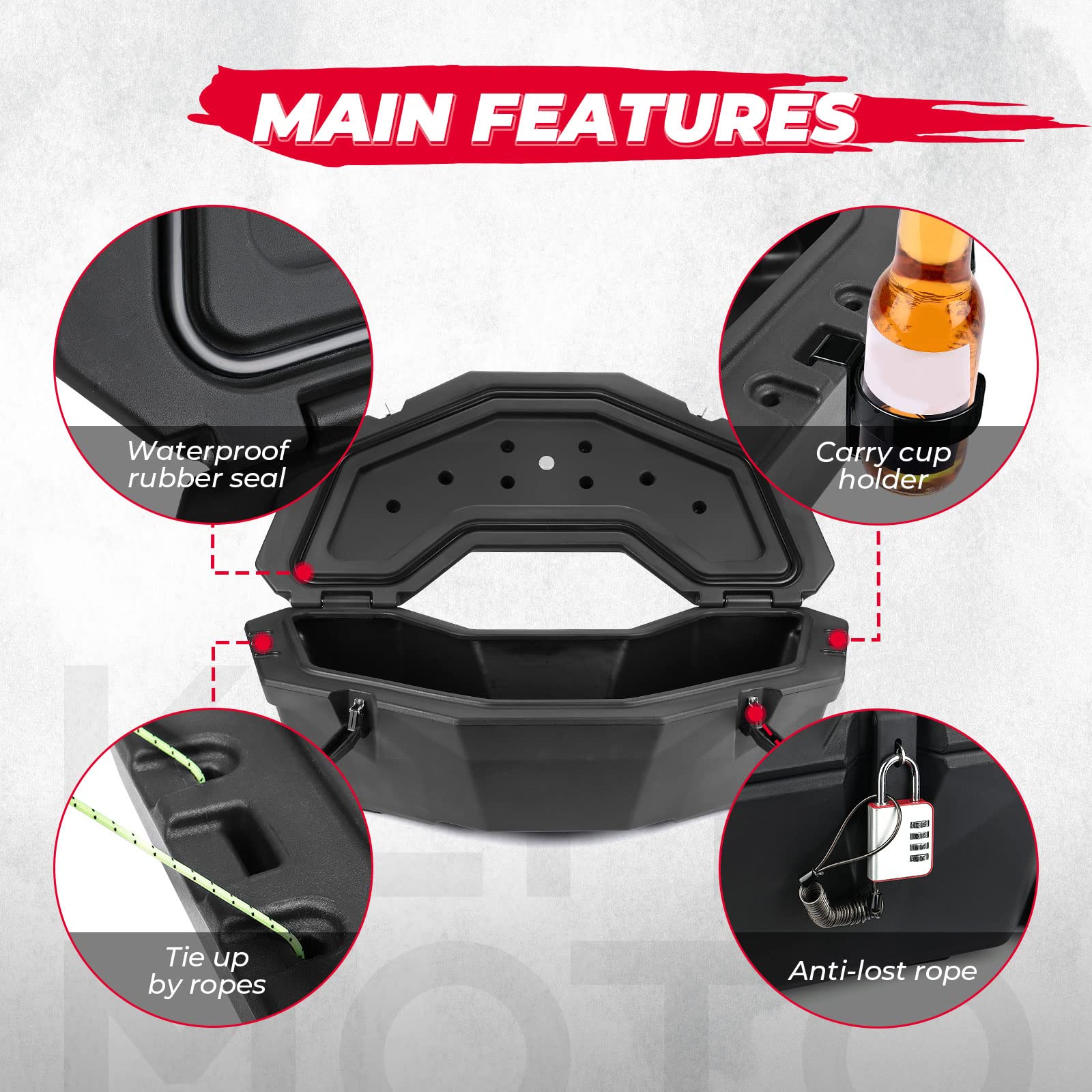 Kemimoto Maverick X3 bauletto posteriore 30L impermeabile