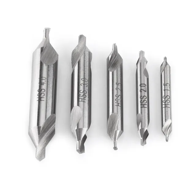 Kuuleyn set 5 punte a centrino 60° HSS 1,5-4 mm legno metallo