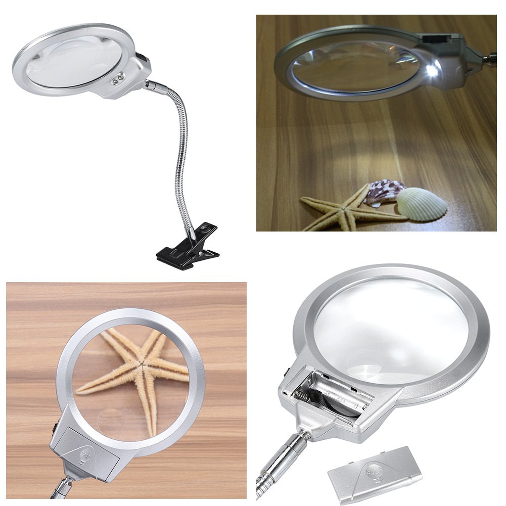 Kuuleyn lente ingrandimento tavolo 2,25x 5x LED 90 mm