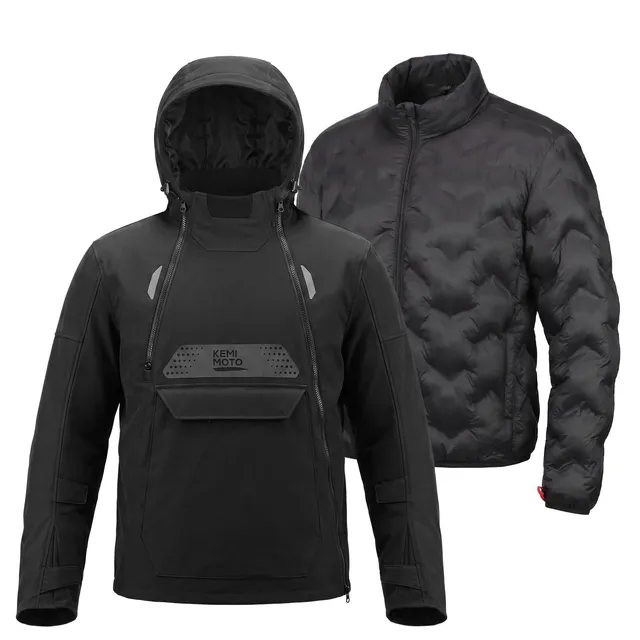 KEMIMOTO 3-in-1 CE Armor giacca moto con protezioni