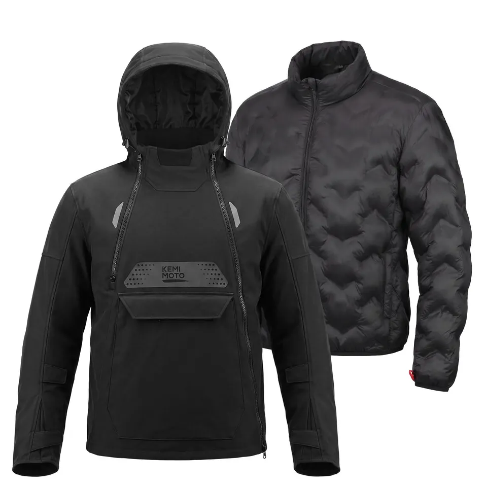 KEMIMOTO 3-in-1 CE Armor giacca moto con protezioni