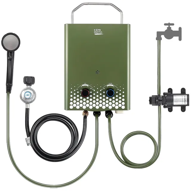 KEMIMOTO 5L scaldabagno istantaneo campeggio 1.32GPM