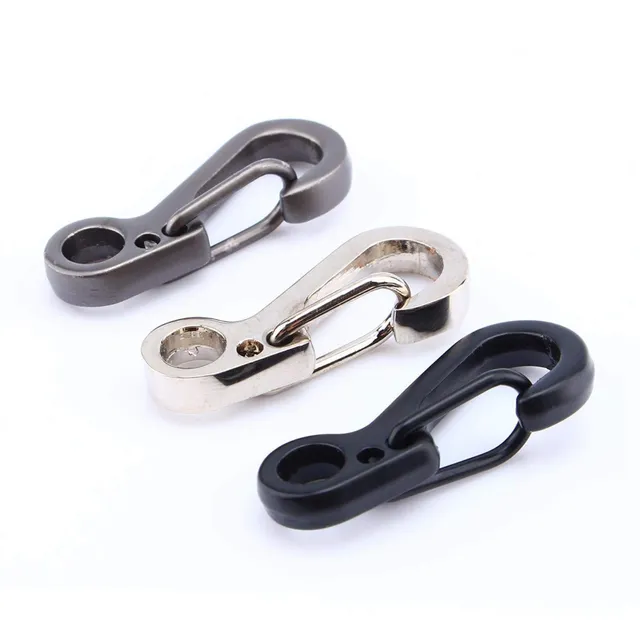 Kuuleyn mini moschettone portachiavi nero 30 mm lega