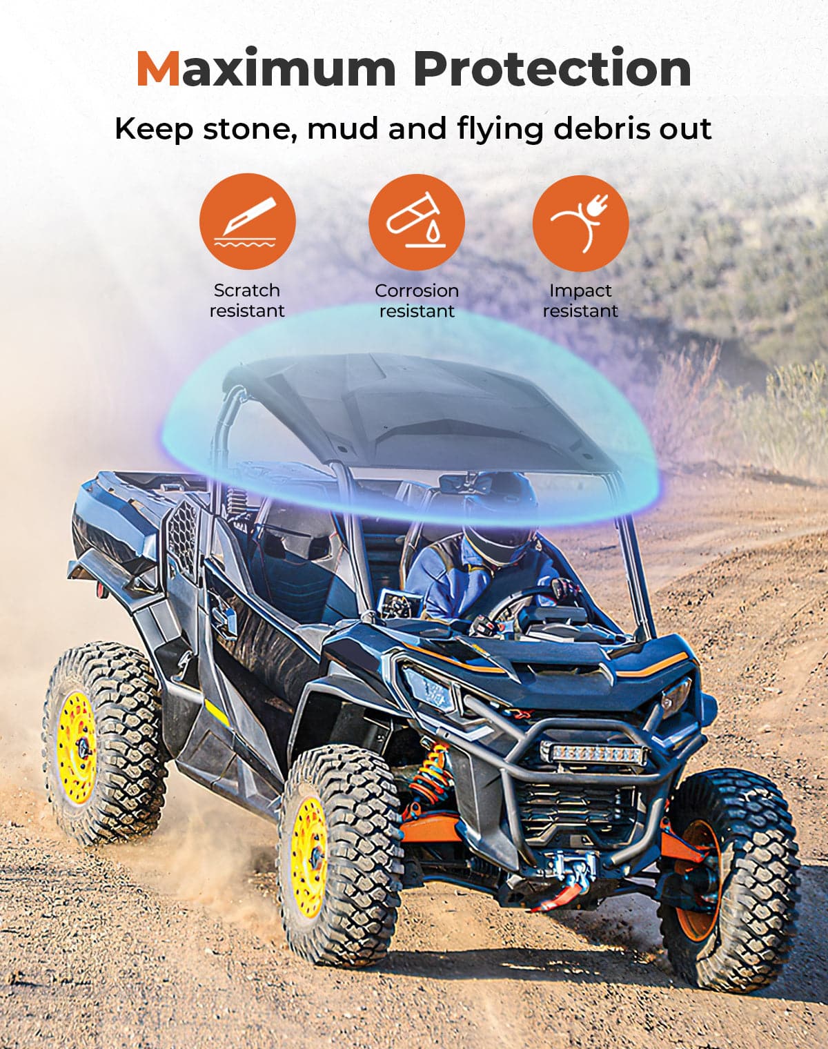 KEMIMOTO Maverick Sport tetto rigido hard top nero