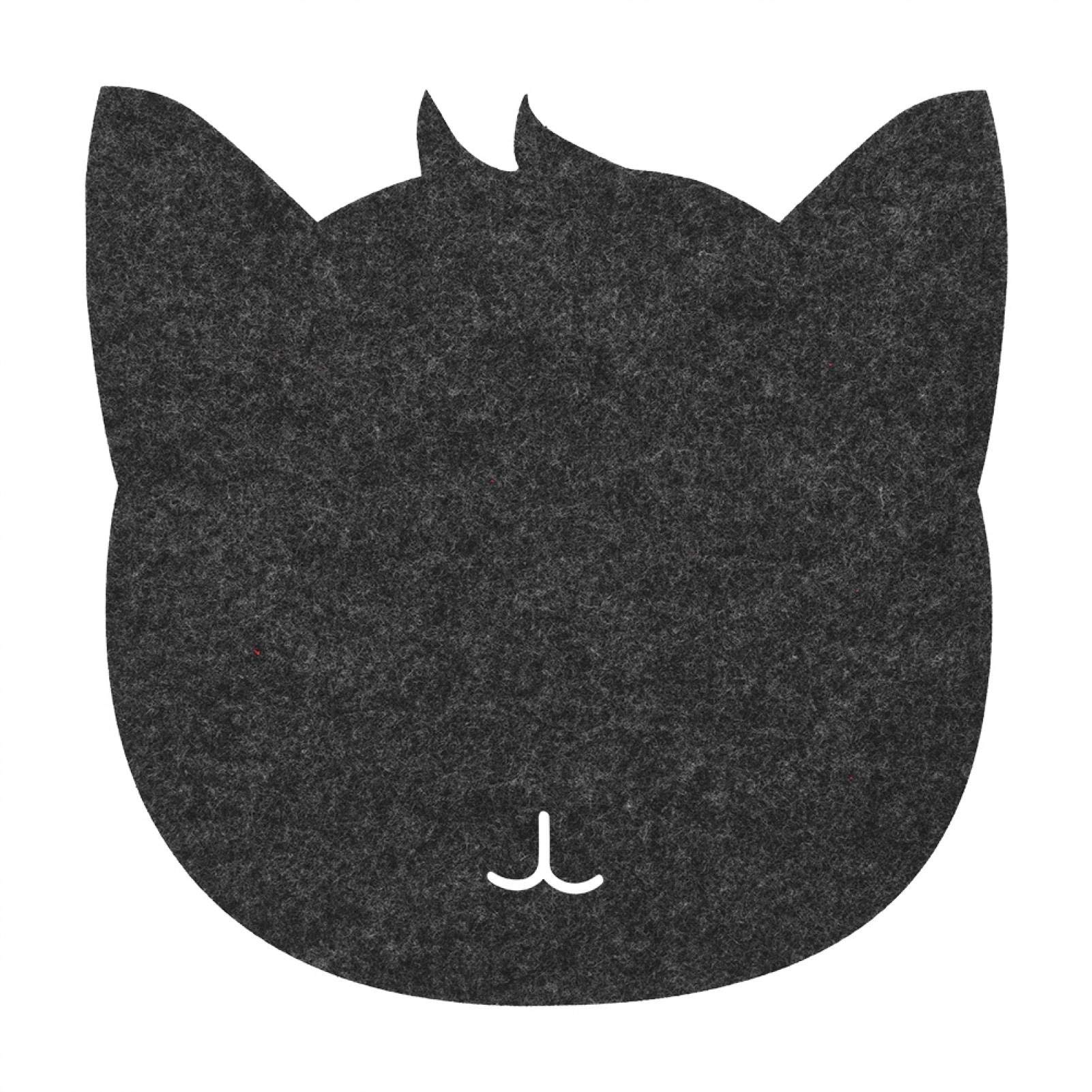 Kuuleyn tappetino mouse gatto in feltro viola 20x20 cm