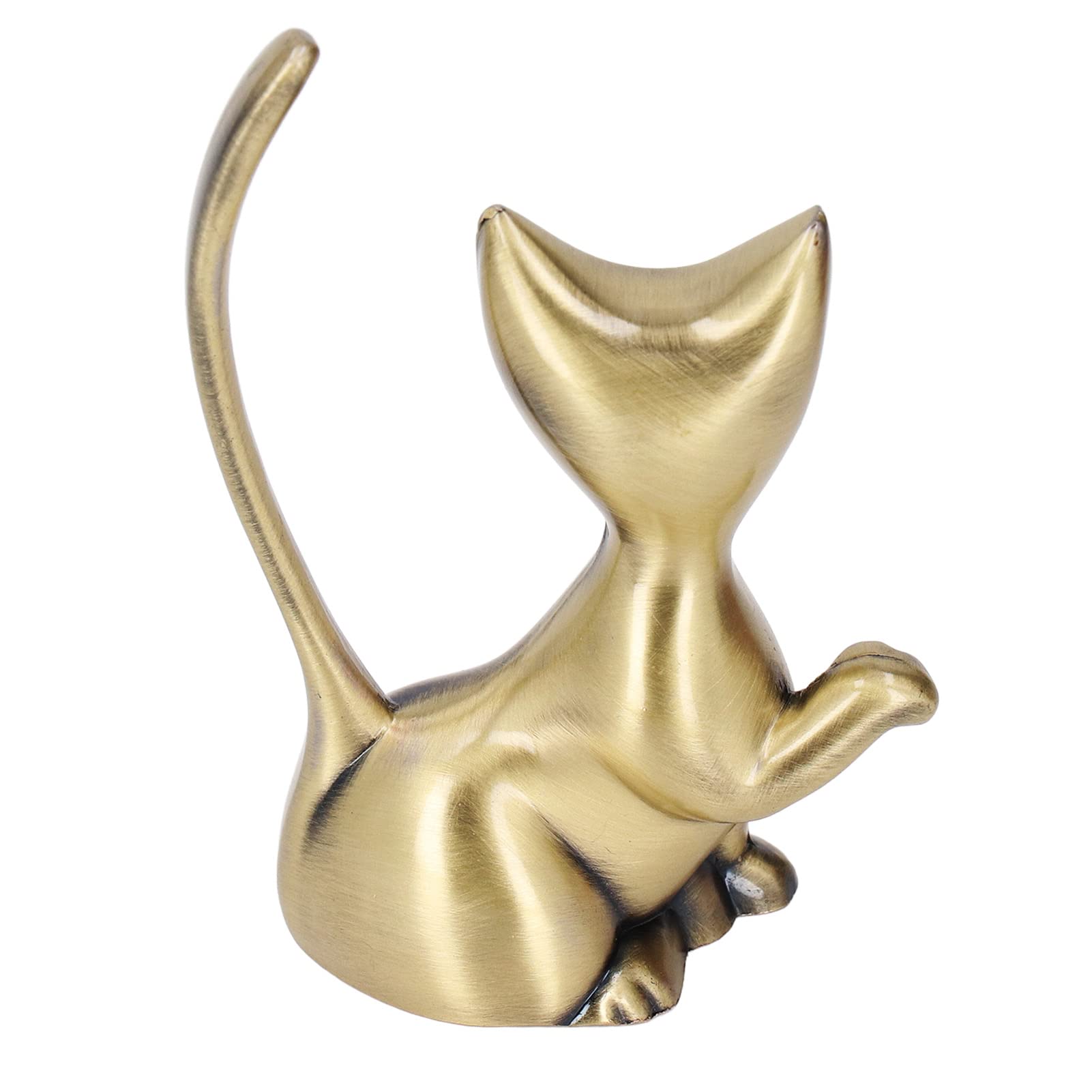 Hapivida Porta anelli gatto metallo oro #1