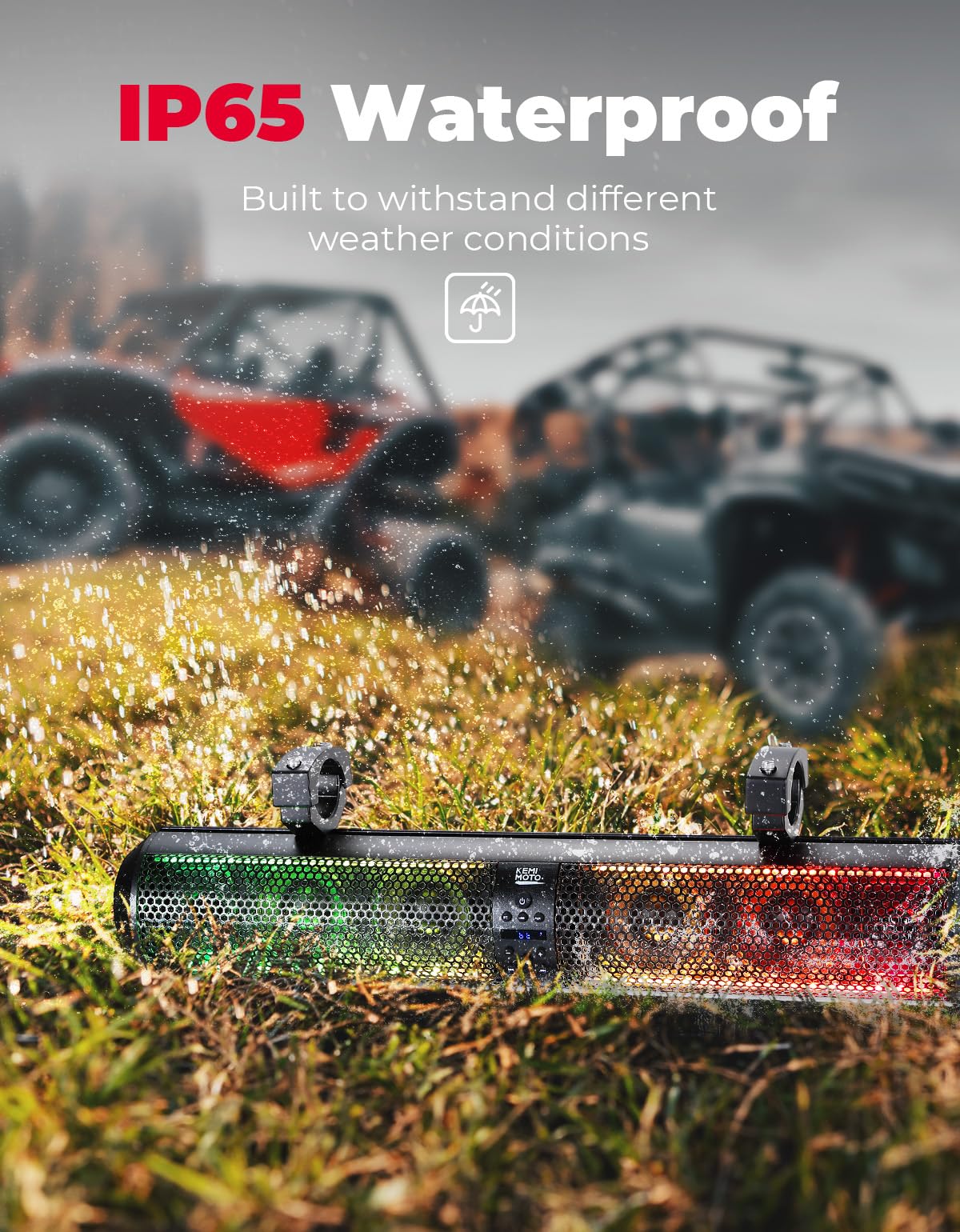 KEMIMOTO Soundbar Golf Cart 28 Pollici RGB Bluetooth