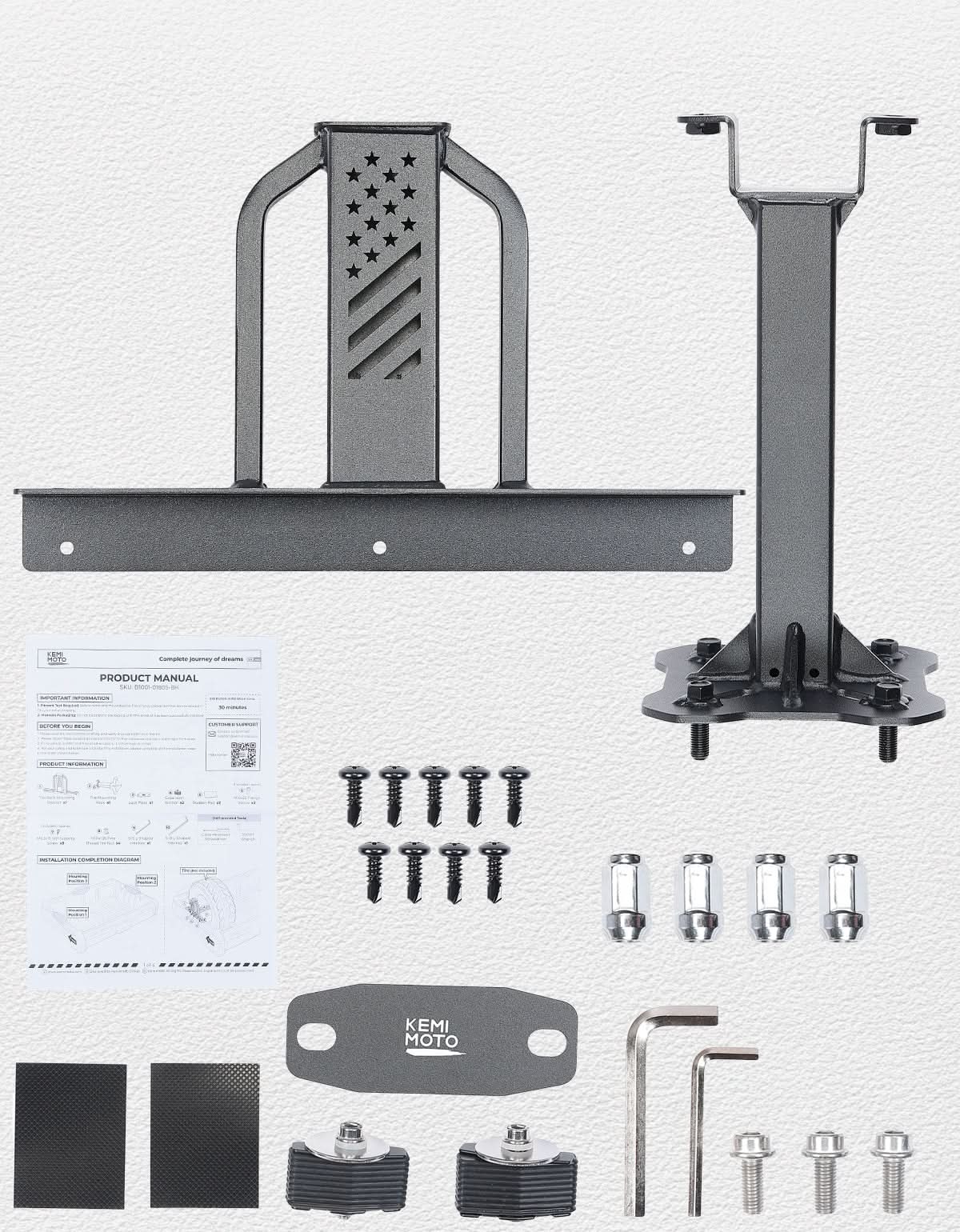 KEMIMOTO Defender Supporto Ruota di Scorta UTV 26-33" Acciaio