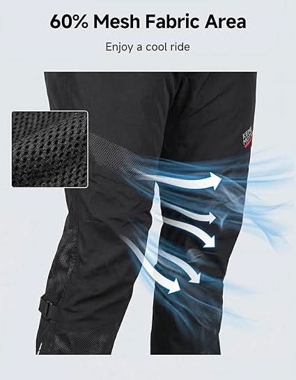 Kemimoto pantaloni moto uomo denim traforati
