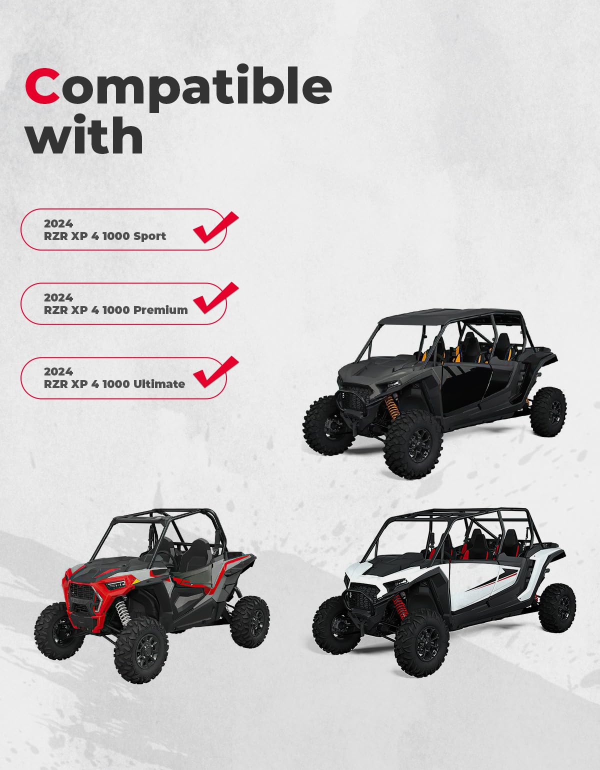 KEMIMOTO RZR XP 1000 rete lunotto posteriore ventilata 2024+