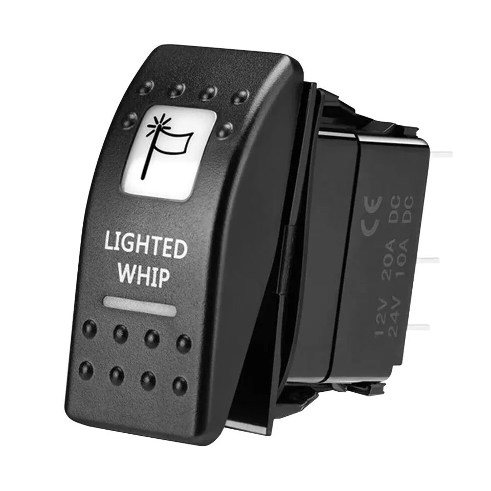 KEMIMOTO Interruttore bilanciere 12V LED per whip light IP66
