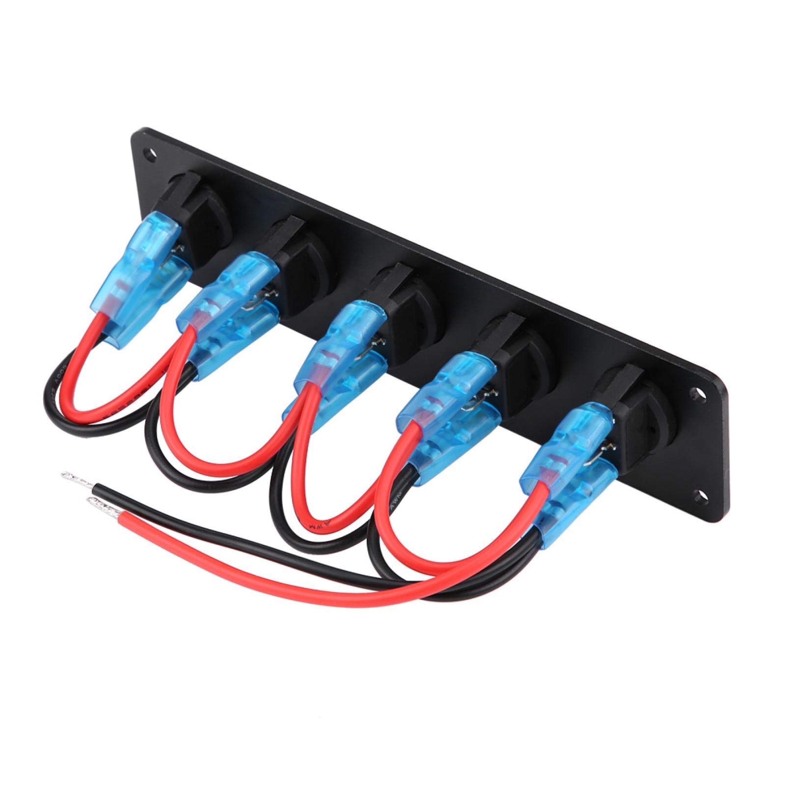 Kuuleyn pannello 5 interruttori basculanti 12-24V LED blu auto barca