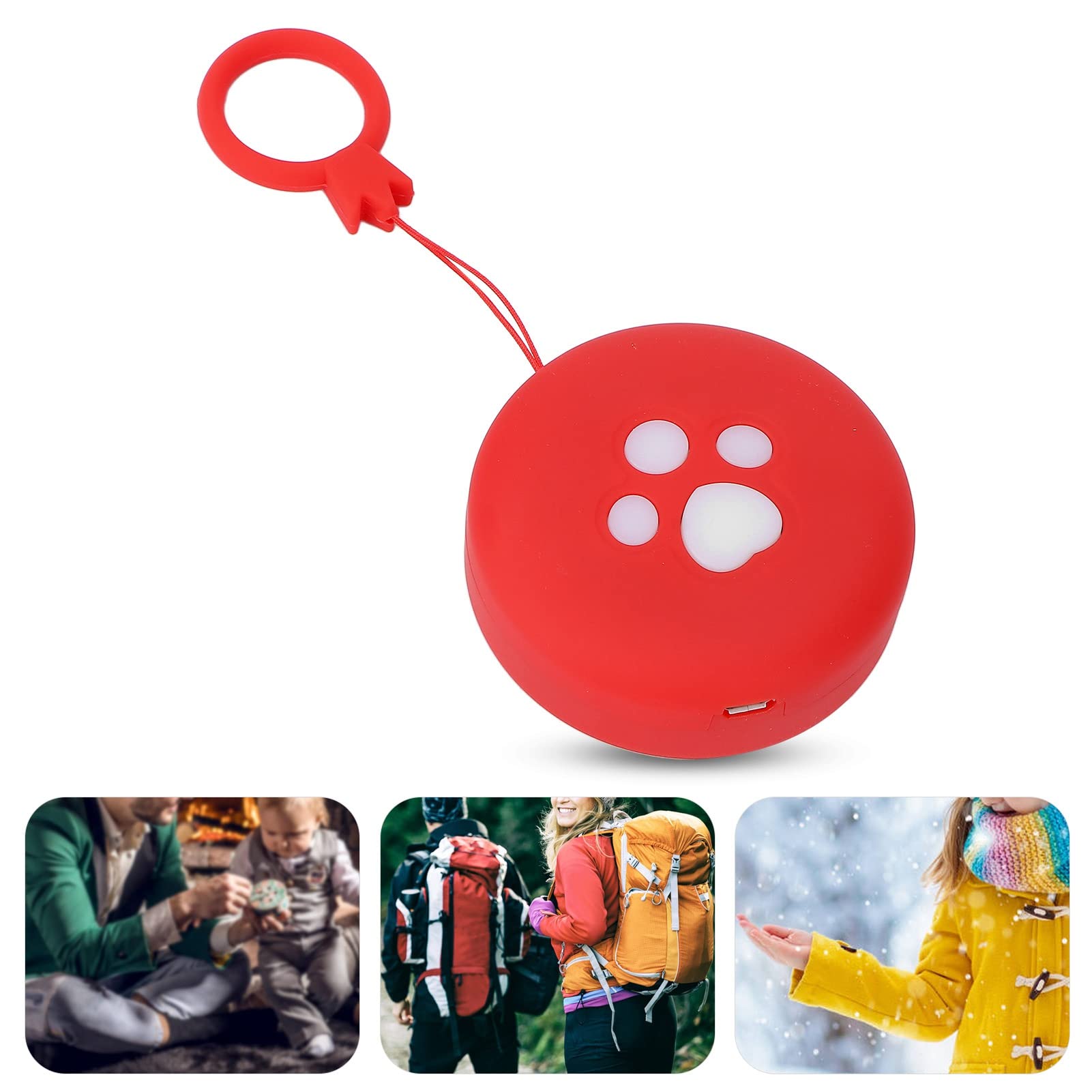 Kuuleyn Scaldamani Ricaricabile Gatto Rosso 2400mAh 3 Temperature
