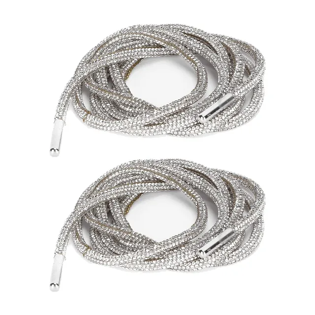 Hapivida lacci per scarpe con strass 120 cm vetro