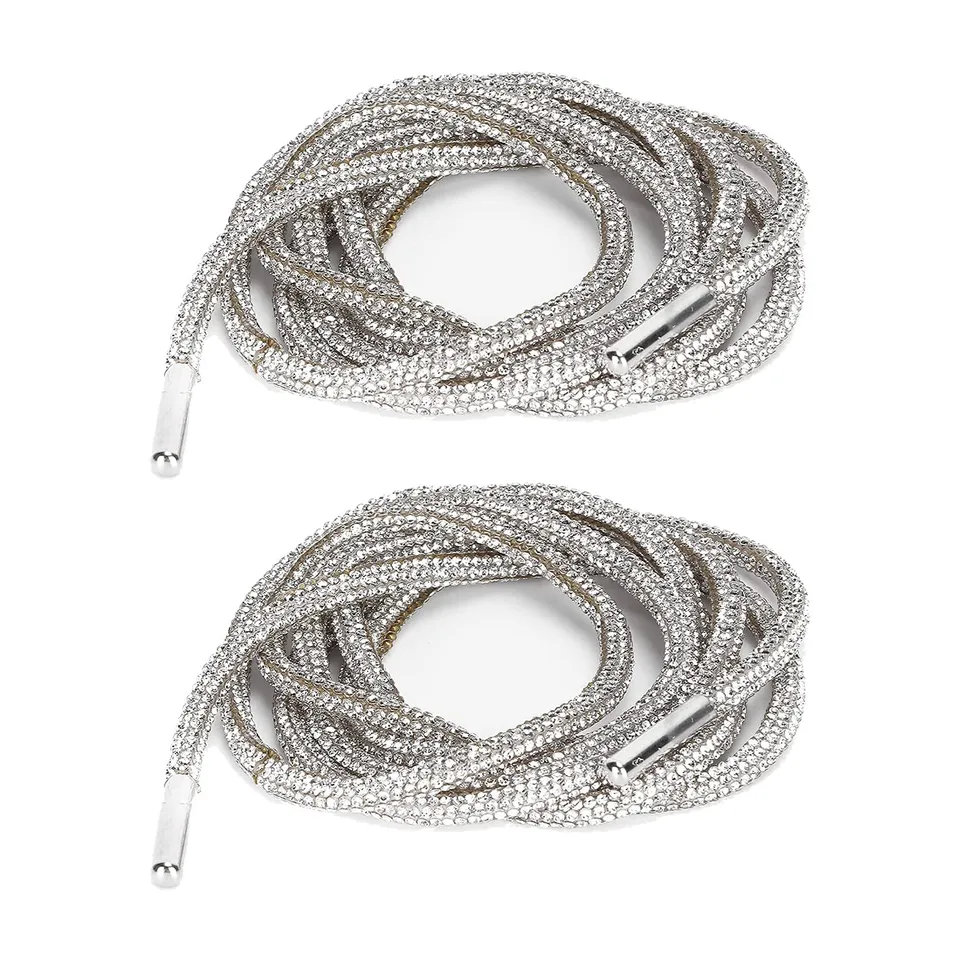 Hapivida lacci per scarpe con strass 120 cm vetro