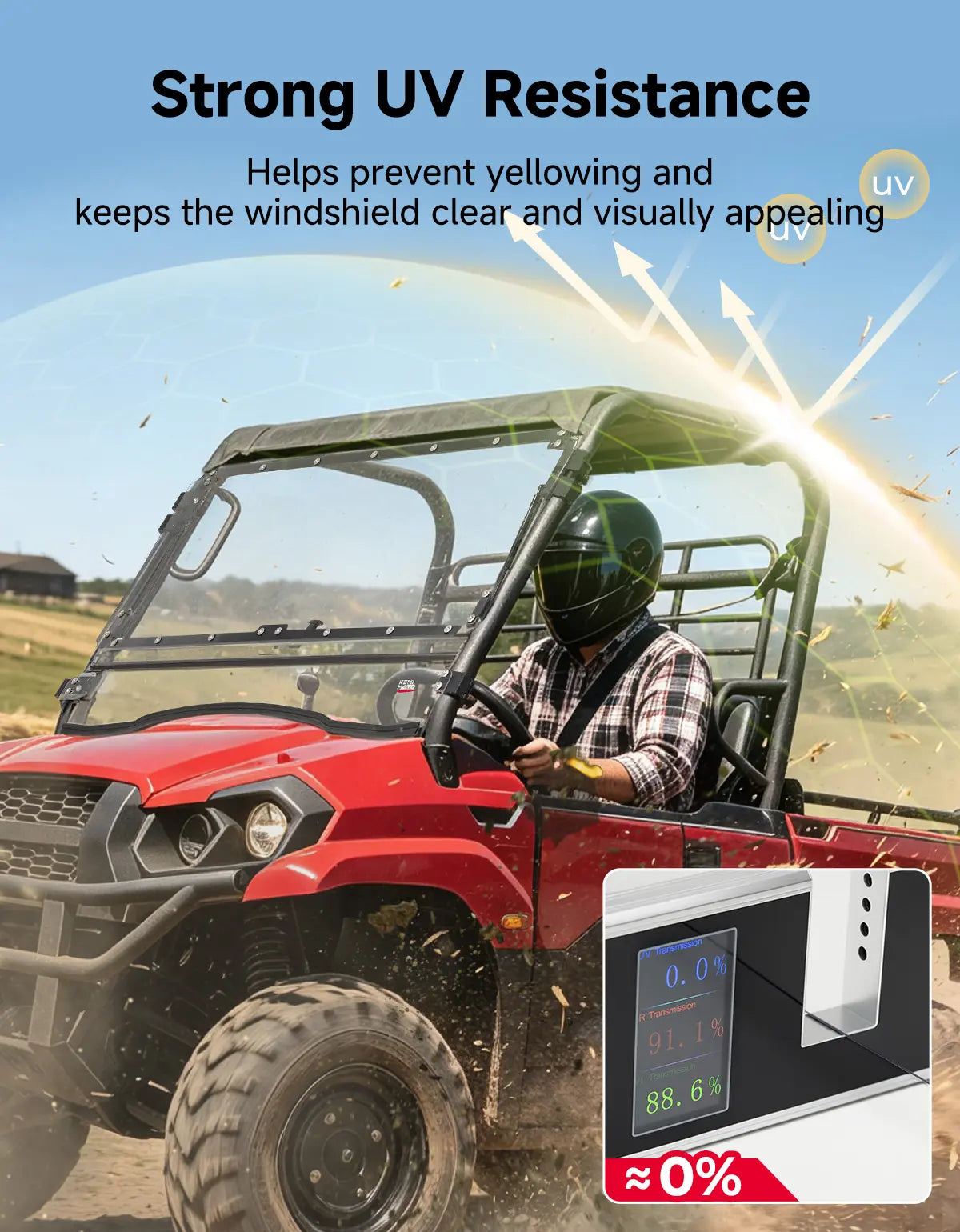 KEMIMOTO Mule PRO-MX parabrezza flip 3 in 1 PC