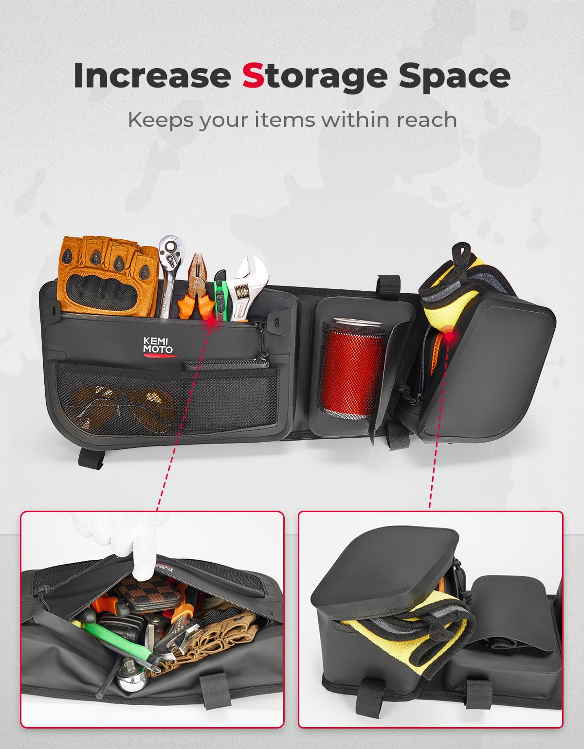 KEMIMOTO Maverick X3 Borse portiera impermeabili con portabicchiere