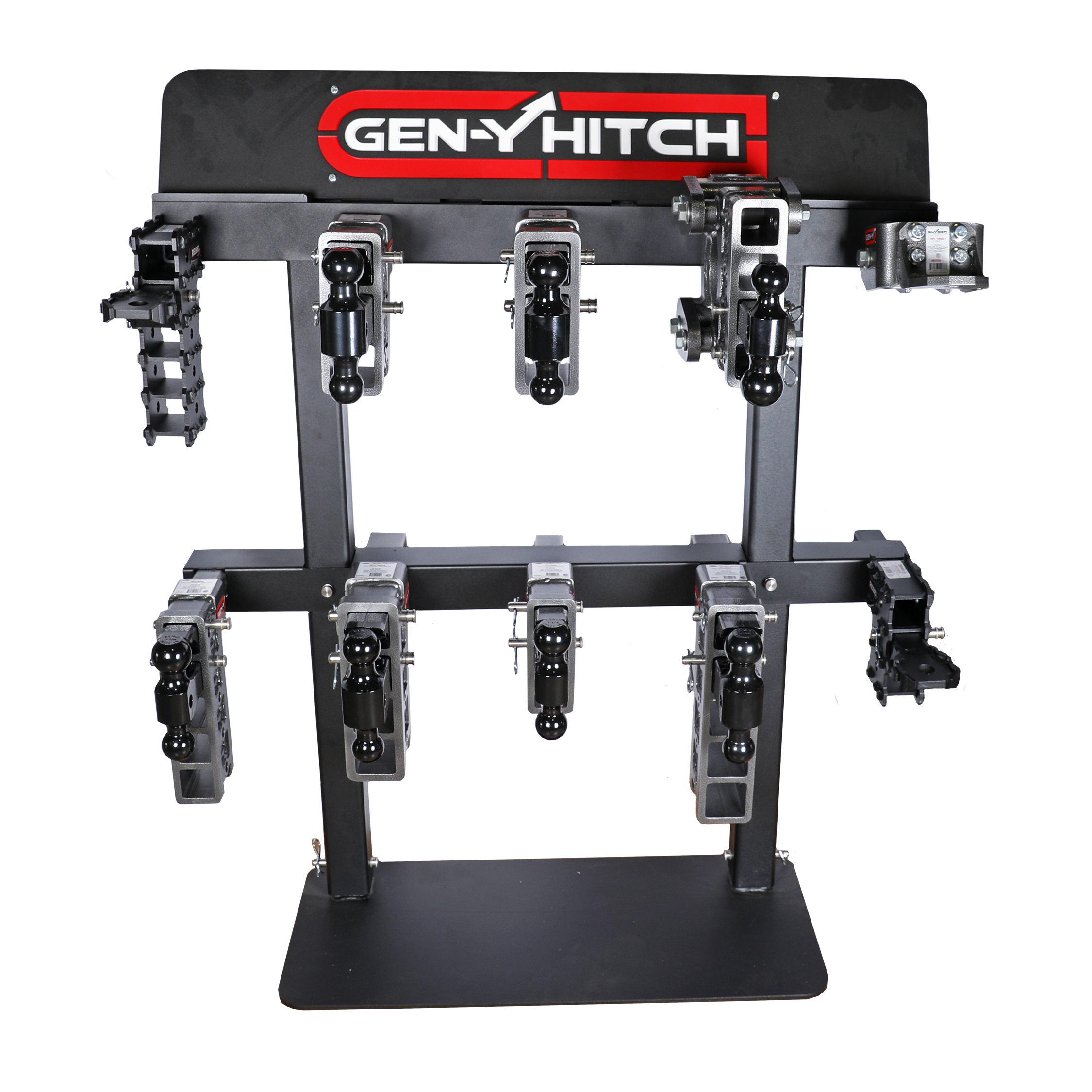 GEN-Y Hitch Bumper Pull espositore banco nero rosso