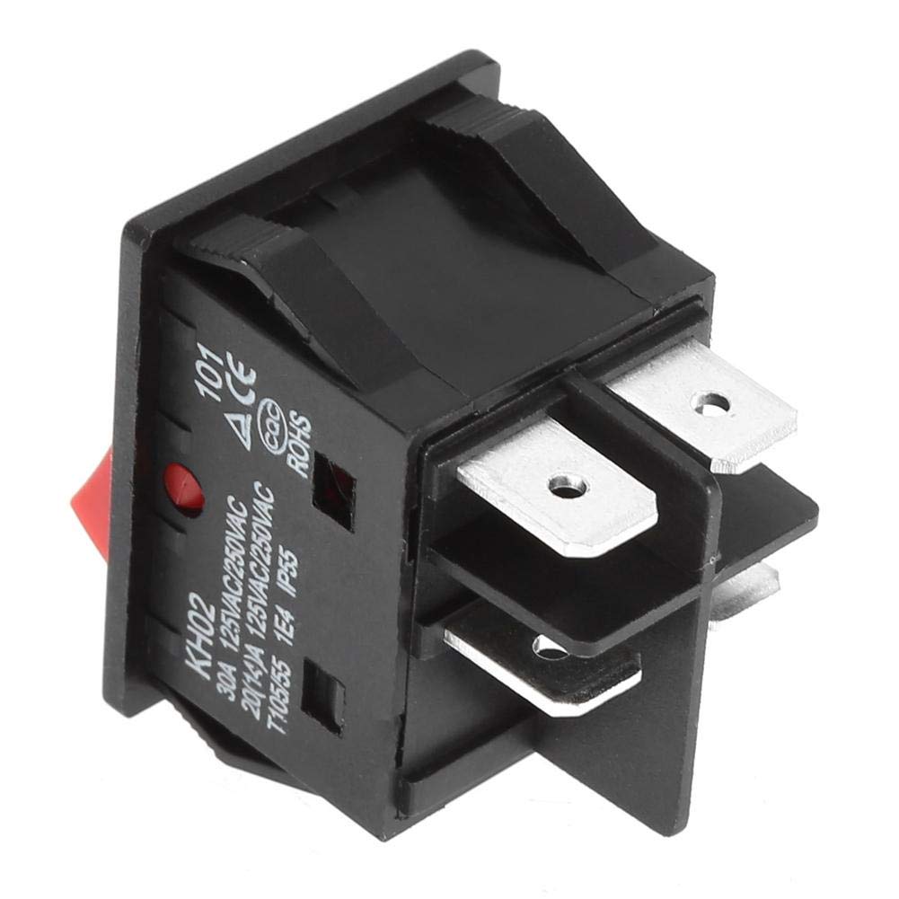 Kuuleyn Interruttore a bilanciere 4 pin 30A IP65 confezione 5 pezzi