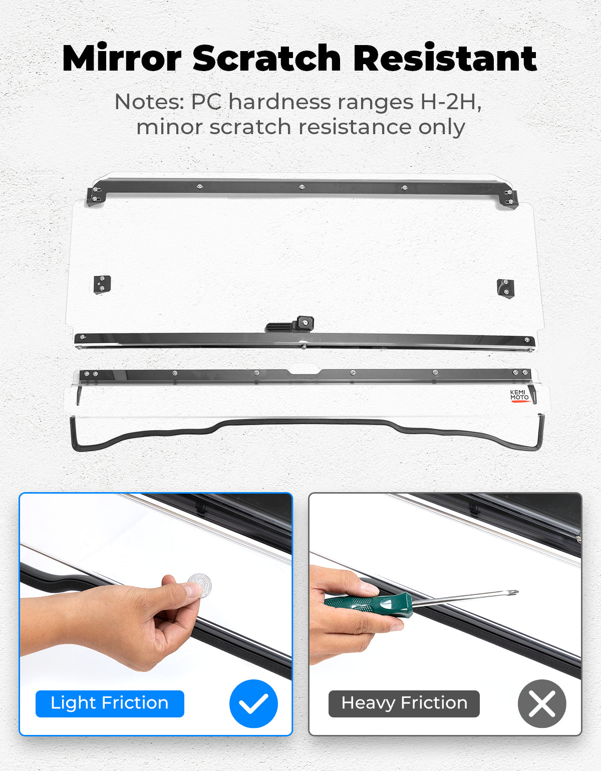 Kemimoto Pioneer 1000 parabrezza anteriore apribile 2-IN-1