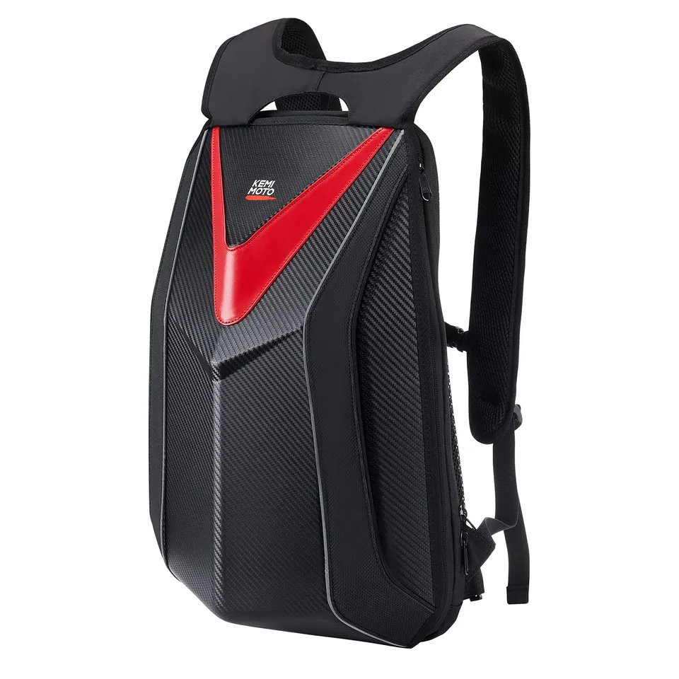 KEMIMOTO 20L zaino moto rigido espandibile per casco
