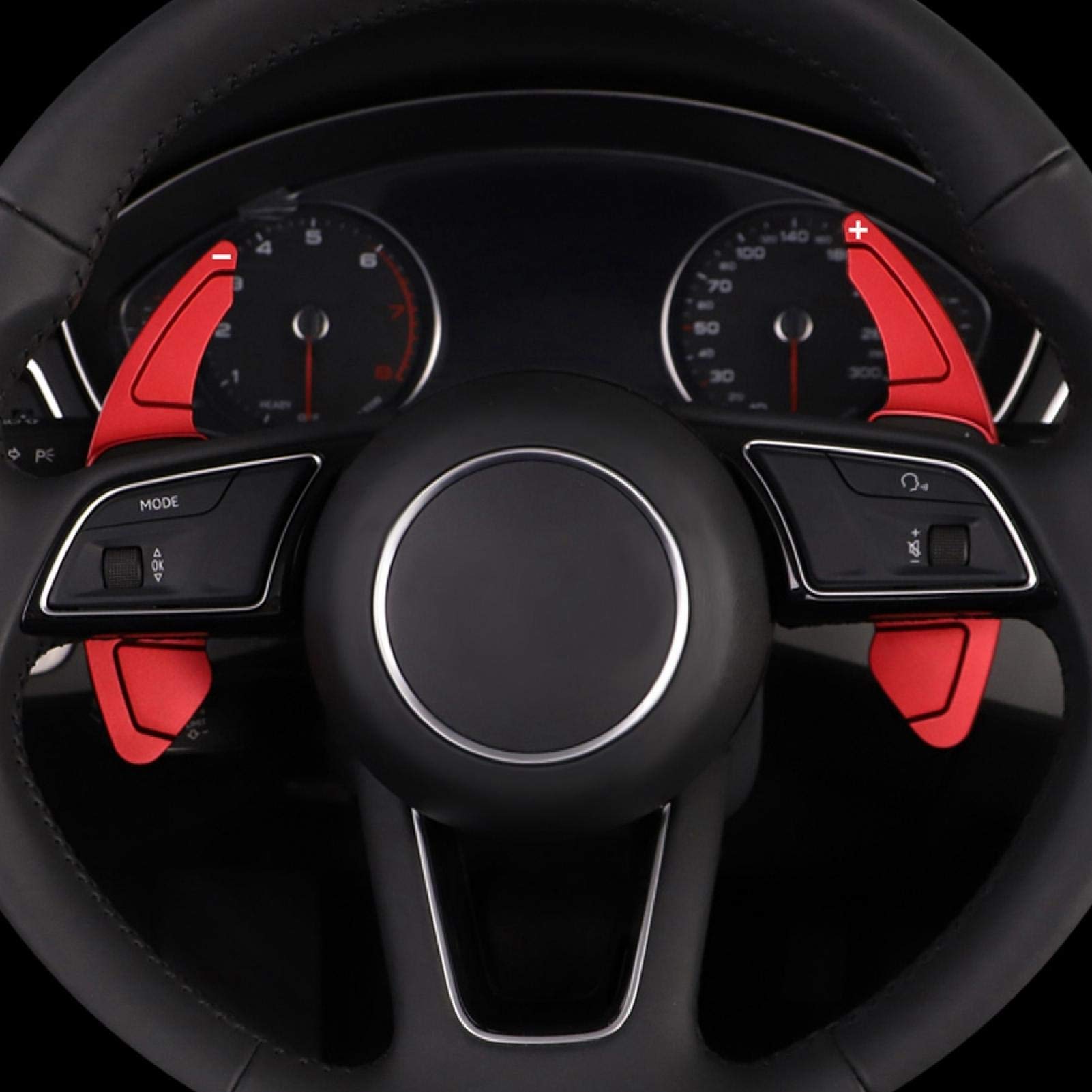 Kuuleyn Palette Cambio Volante Rosse Alluminio 2 Pezzi Audi