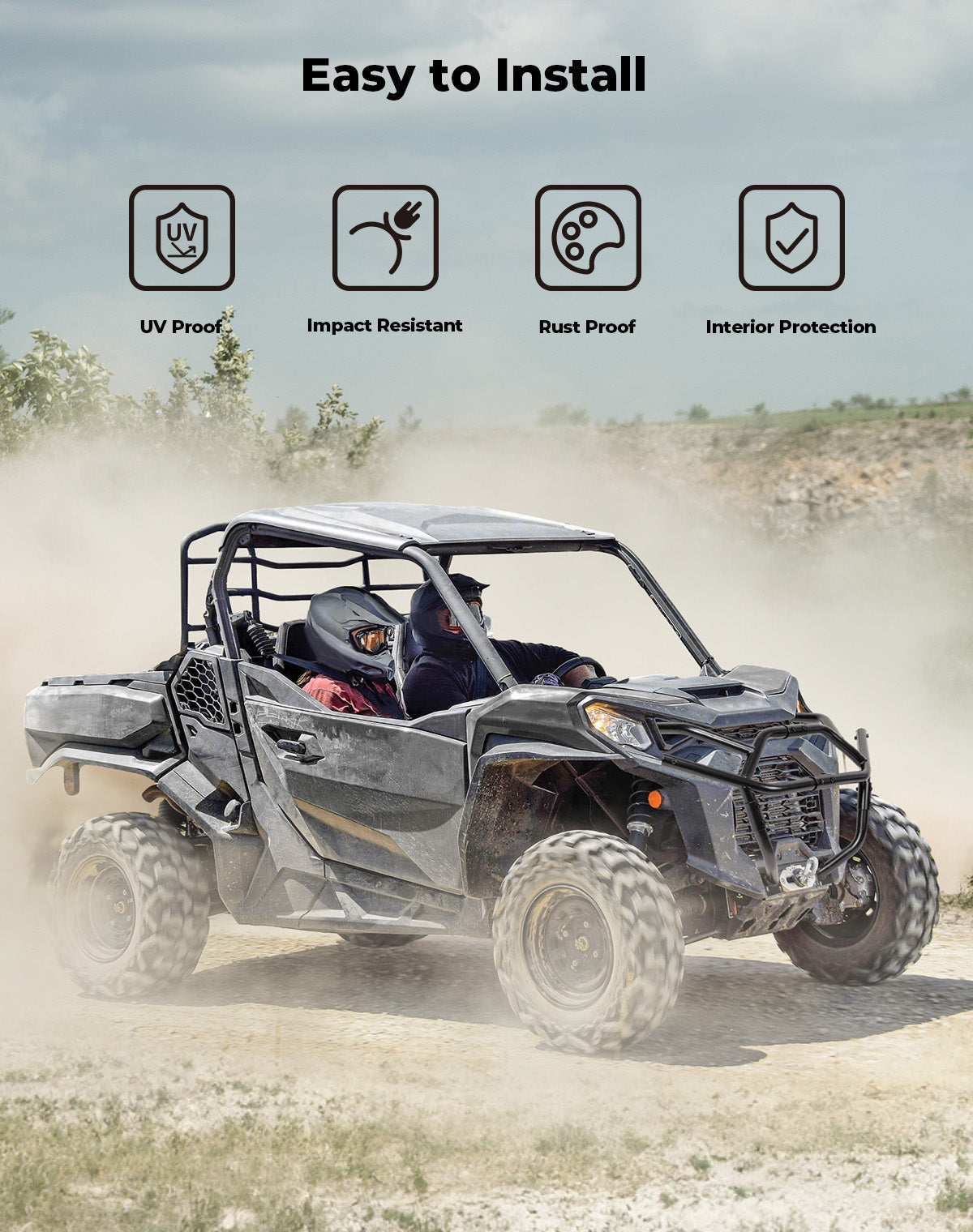 KEMIMOTO paraurti anteriore acciaio per Can-Am Commander 2021+