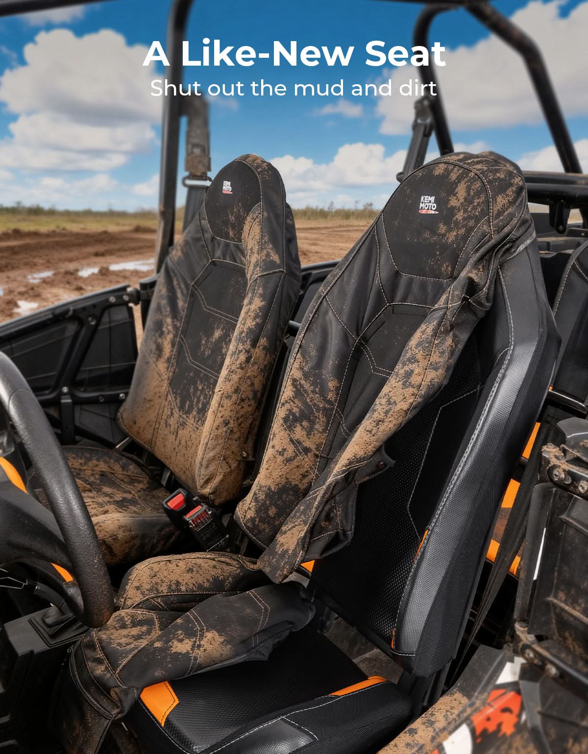 KEMIMOTO RZR XP 1000 coprisedili 2 pezzi con tasca