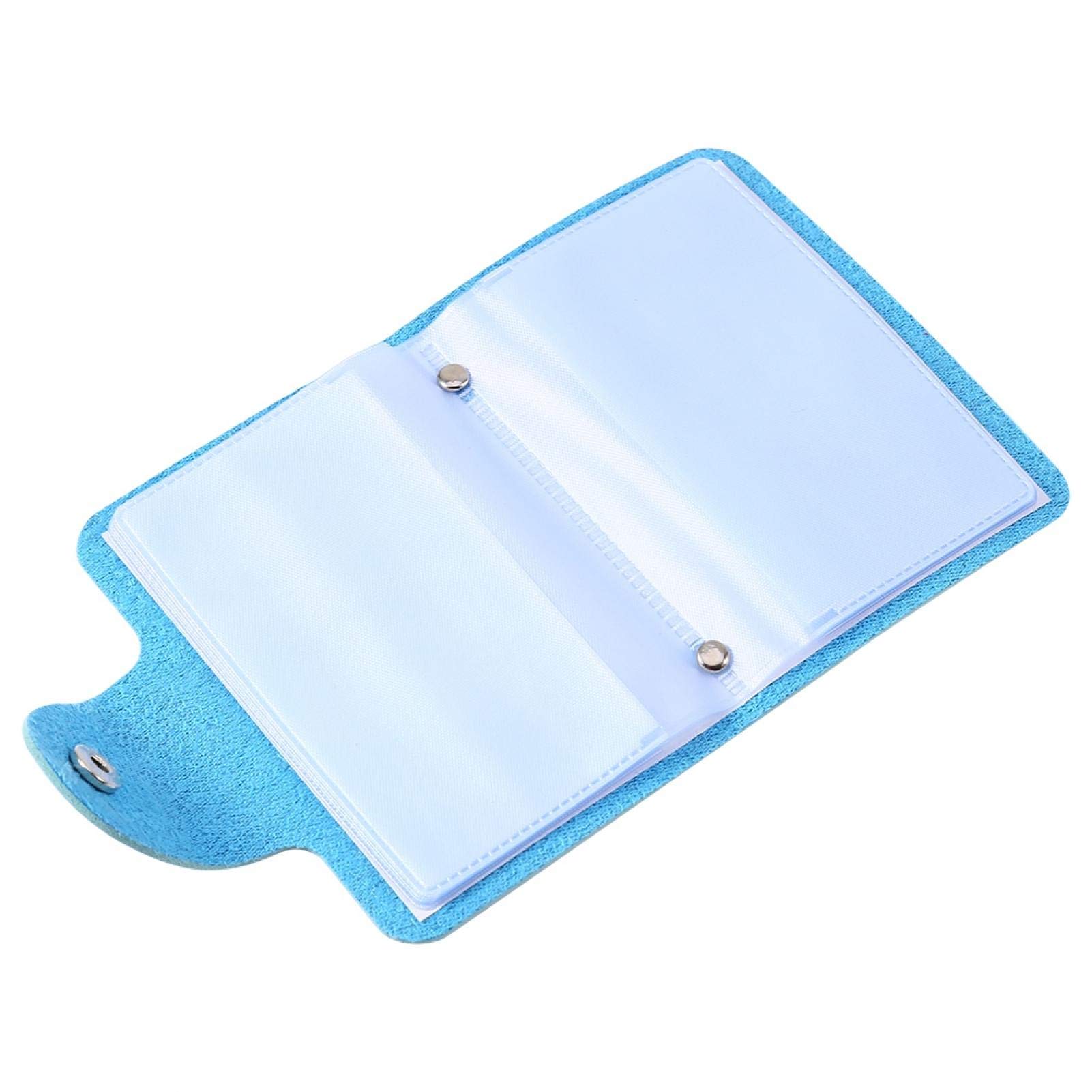 Kuuleyn porta biglietti pelle PU blu 24 carte chiusura