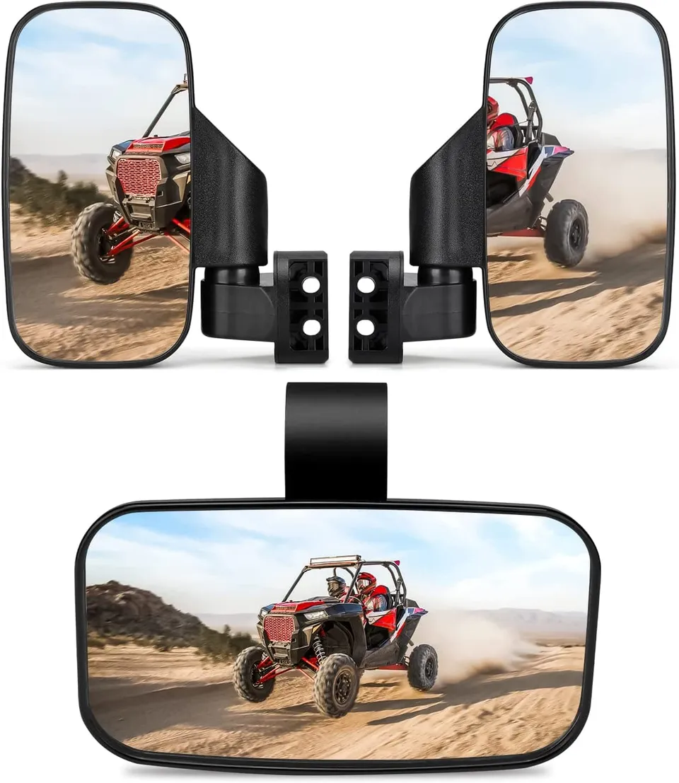 KEMIMOTO UTV set 3 specchietti laterali centrale antivibrazione