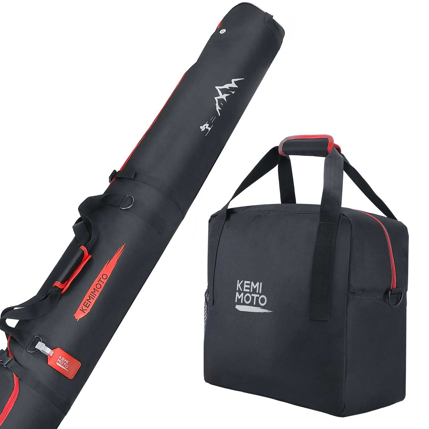 KEMIMOTO H0803-00301BK sacca portasci 200 cm rossa con portascarponi