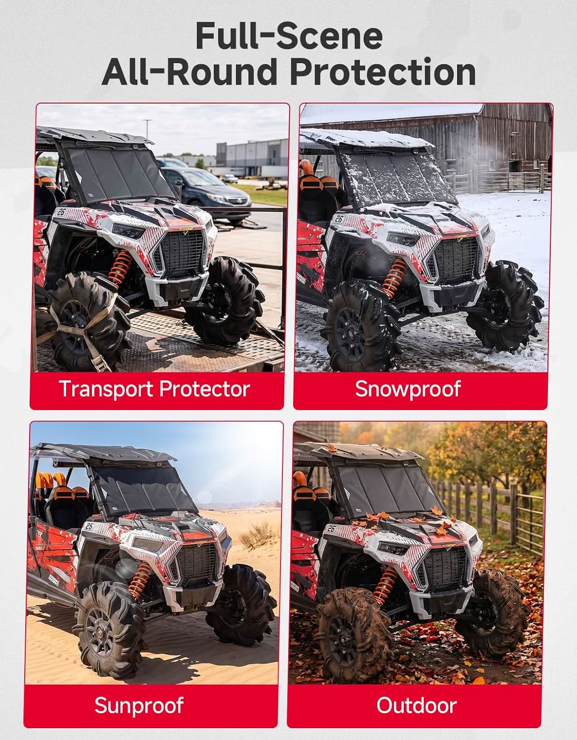KEMIMOTO RZR XP 1000 copertura parabrezza trasporto impermeabile