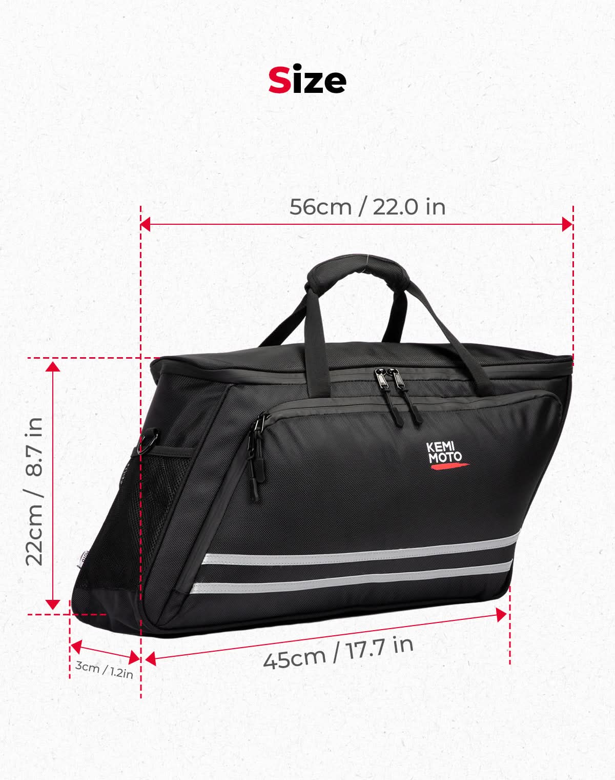 KEMIMOTO Touring borsa frigo saddlebag 22L antiperdita