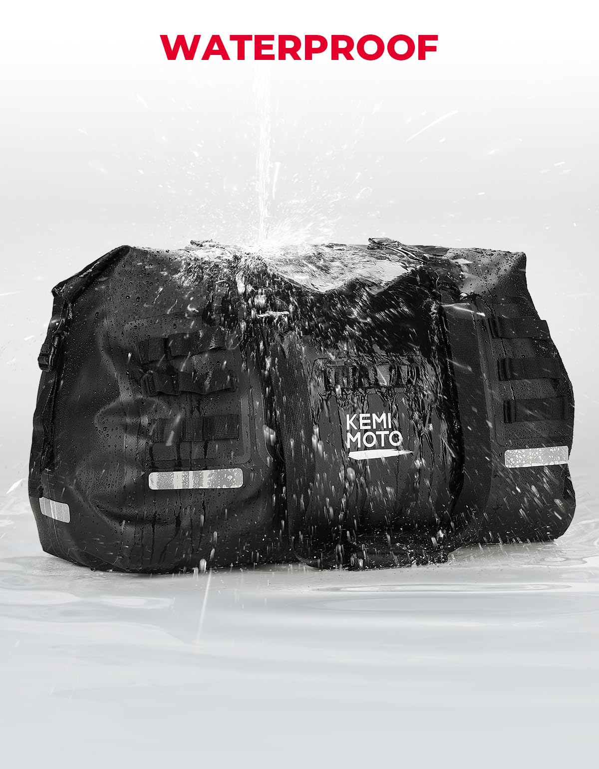 KEMIMOTO 50L borsone moto impermeabile 50 litri PVC