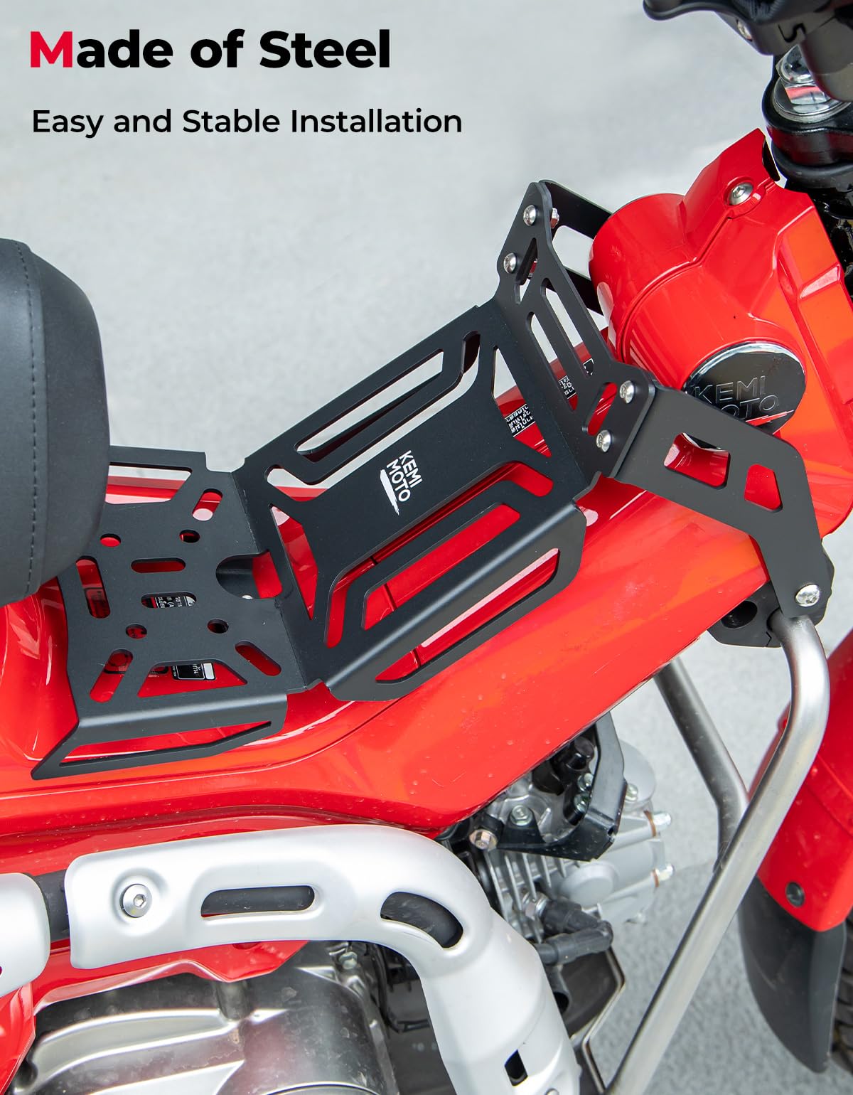 KEMIMOTO CT125 Trail 125 portapacchi centrale acciaio inox
