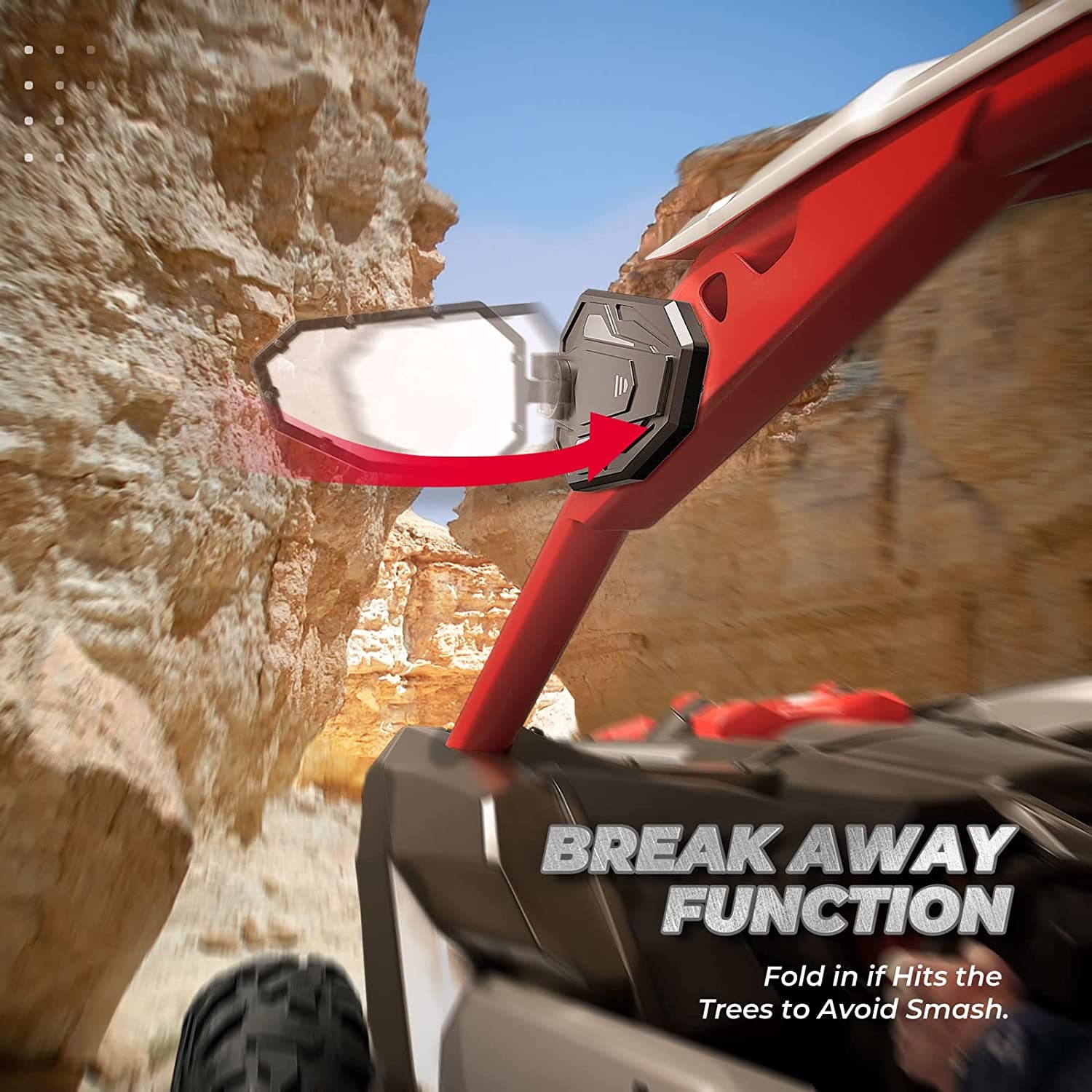 KEMIMOTO Maverick X3 specchietti laterali alluminio coppia infrangibili